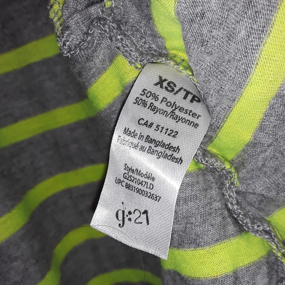 g21 Walmart Winged Neon Striped T-shirts - Picture 6 of 6